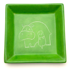 Mother and Baby Hippo Soapstone Tray-Storage & Organisation-Siesta Crafts