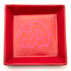 Mother and Baby Hippo Soapstone Tray-Storage & Organisation-Siesta Crafts