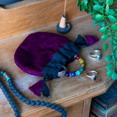 Velvet Drawstring Pouch-Bags & Purses-Siesta Crafts