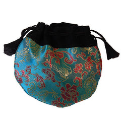 Brocade Drawstring Pouch-Bags & Purses-Siesta Crafts