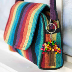 Beaded Tree Keyring-Keyrings & Bag Charms-Siesta Crafts