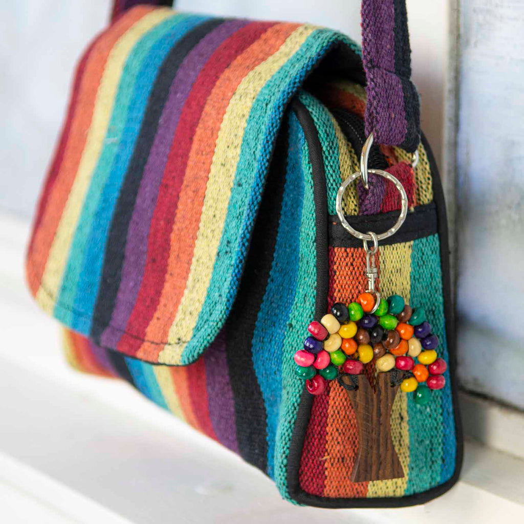 Beaded Tree Keyring-Keyrings & Bag Charms-Siesta Crafts