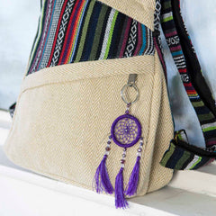 Dreamcatcher Keyring-Keyrings & Bag Charms-Siesta Crafts
