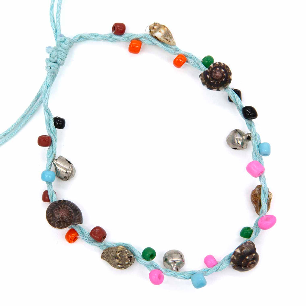 Charm Anklet with Shell-Anklets-Siesta Crafts