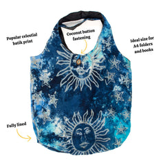 Celestial Shopper Bag-Bags & Purses-Siesta Crafts