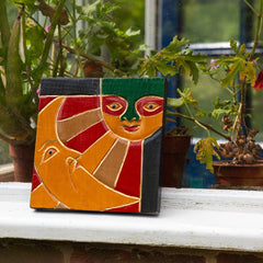Sun and Moon Faces Plaque-Home Décor-Siesta Crafts