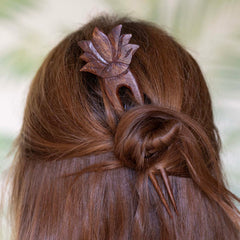 Lotus Design Hair Fork-Hair Accessories-Siesta Crafts