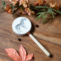 Zebra Zoo Hand Drum-Drums-Siesta Crafts