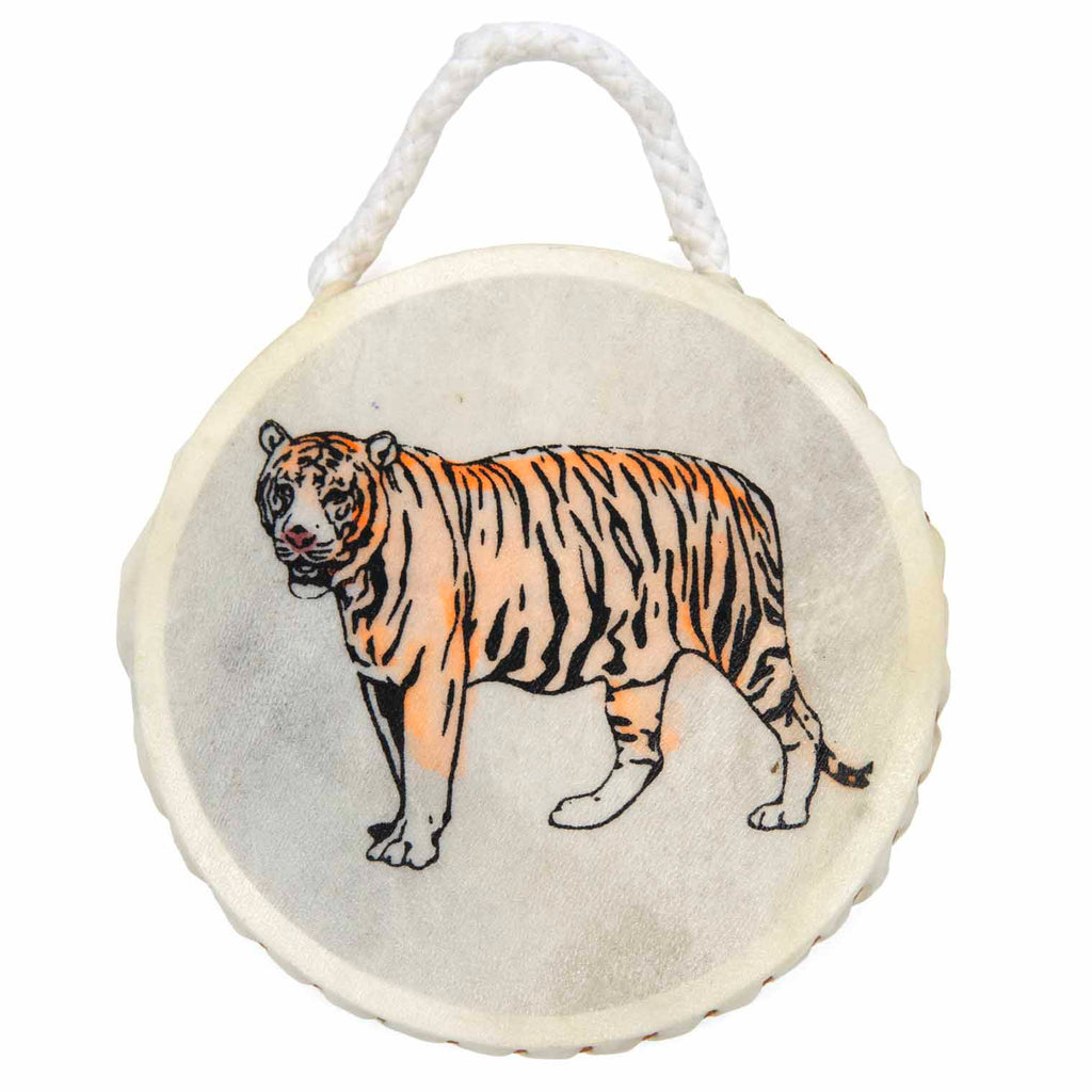 Small Ocean Drum Tiger Design-Drums-Siesta Crafts