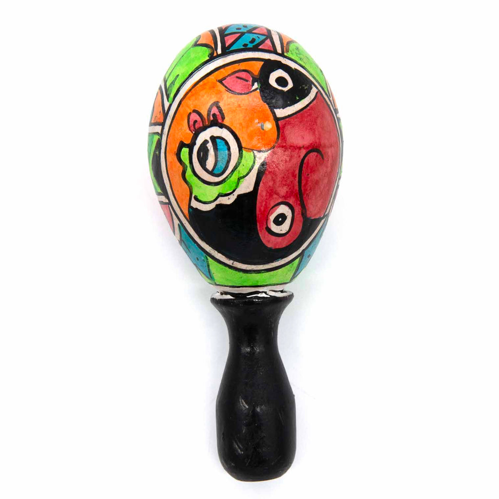 Lombok Design Handle Egg Shaker-Shakers-Siesta Crafts