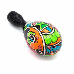 Lombok Design Handle Egg Shaker-Shakers-Siesta Crafts