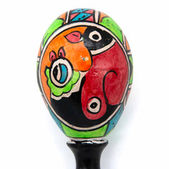 Lombok Design Handle Egg Shaker-Shakers-Siesta Crafts