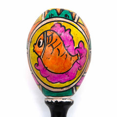 Lombok Design Handle Egg Shaker-Shakers-Siesta Crafts