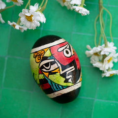 Lombok Design Painted Egg Shaker-Shakers-Siesta Crafts