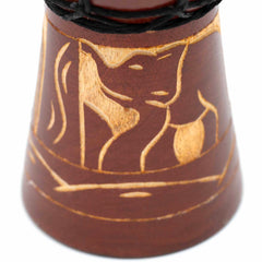 Carved Elephant Djembe Drum 20cm-Drums-Siesta Crafts