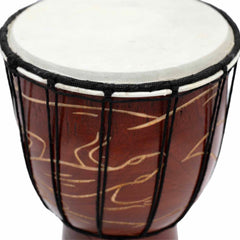 Carved Gecko Djembe Drum 30cm-Drums-Siesta Crafts