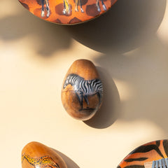 Zebra Egg Shaker-Shakers-Siesta Crafts