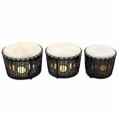 Malaysian Style Drum Set of Three-Drums-Siesta Crafts