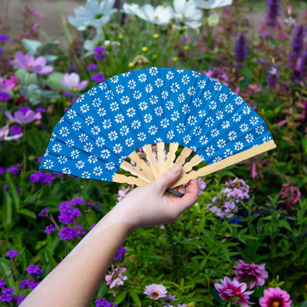 Ten Balinese Batik Fans-Garden & Outdoors-Siesta Crafts