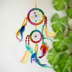Rainbow Beaded Dreamcatcher-Home Décor-Siesta Crafts