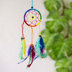 Mini Bright Rainbow Dreamcatcher-Home Décor-Siesta Crafts