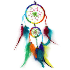 Small Bright Rainbow Dreamcatcher-Home Décor-Siesta Crafts