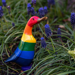 Rainbow Duckling-Ornaments & Figurines-Siesta Crafts