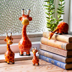 Cartoon Shelf Giraffe-Ornaments & Figurines-Siesta Crafts