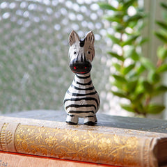 Cartoon Zebra Small-Ornaments & Figurines-Siesta Crafts