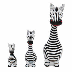Cartoon Zebra Small-Ornaments & Figurines-Siesta Crafts