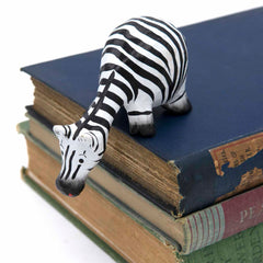 Cartoon Shelf Zebra-Ornaments & Figurines-Siesta Crafts