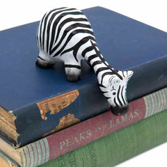 Cartoon Shelf Zebra-Ornaments & Figurines-Siesta Crafts