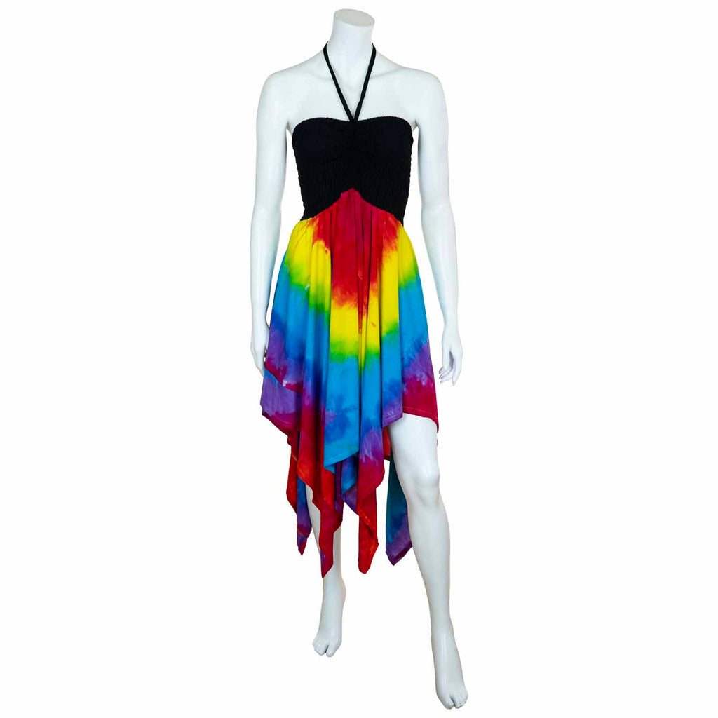 Rainbow Hanky Hem Dress-Dresses-Siesta Crafts
