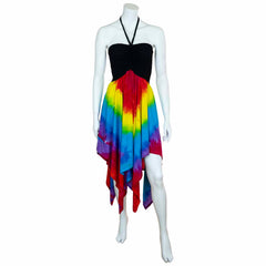 Rainbow Hanky Hem Dress-Dresses-Siesta Crafts