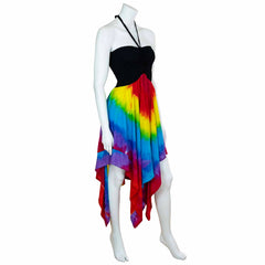 Rainbow Hanky Hem Dress-Dresses-Siesta Crafts