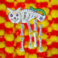 Candy Skull Cat-Home Décor-Siesta Crafts