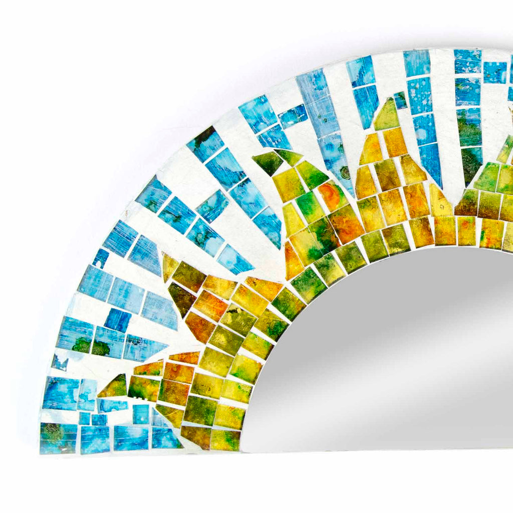 Rising Sun Mosaic Mirror-Home Décor-Siesta Crafts