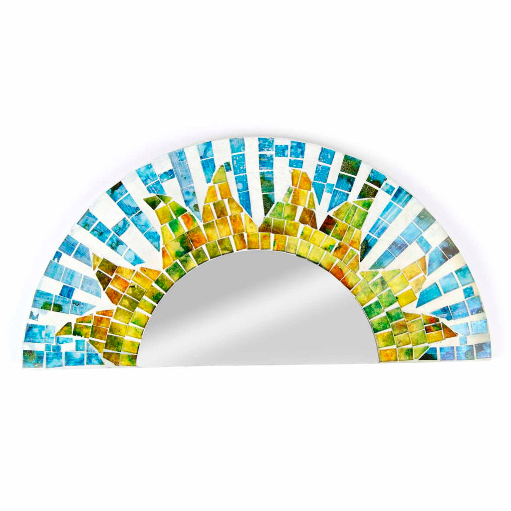 Rising Sun Mosaic Mirror-Home Décor-Siesta Crafts