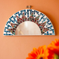 Rising Sun Mosaic Mirror-Home Décor-Siesta Crafts
