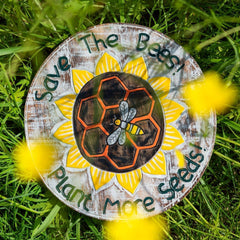 Save The Bees Plaque-Home Décor-Siesta Crafts