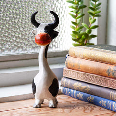 Cartoon Cow Large-Ornaments & Figurines-Siesta Crafts