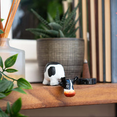 Cartoon Shelf Cow-Ornaments & Figurines-Siesta Crafts