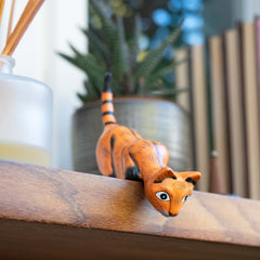 Ginger Shelf Cat-Ornaments & Figurines-Siesta Crafts