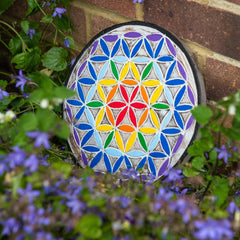 Vibrant Flower of Life Plaque-Home Décor-Siesta Crafts