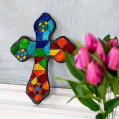 Small Mosaic Cross-Home Décor-Siesta Crafts