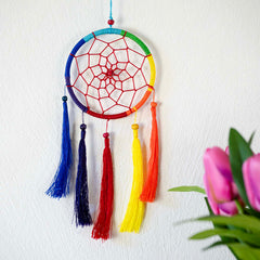 Rainbow Tassel Dreamcatcher