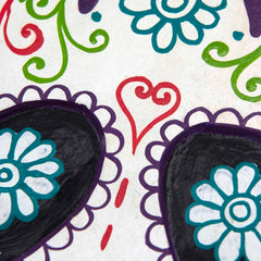 Candy Skull Plaque-Home Décor-Siesta Crafts