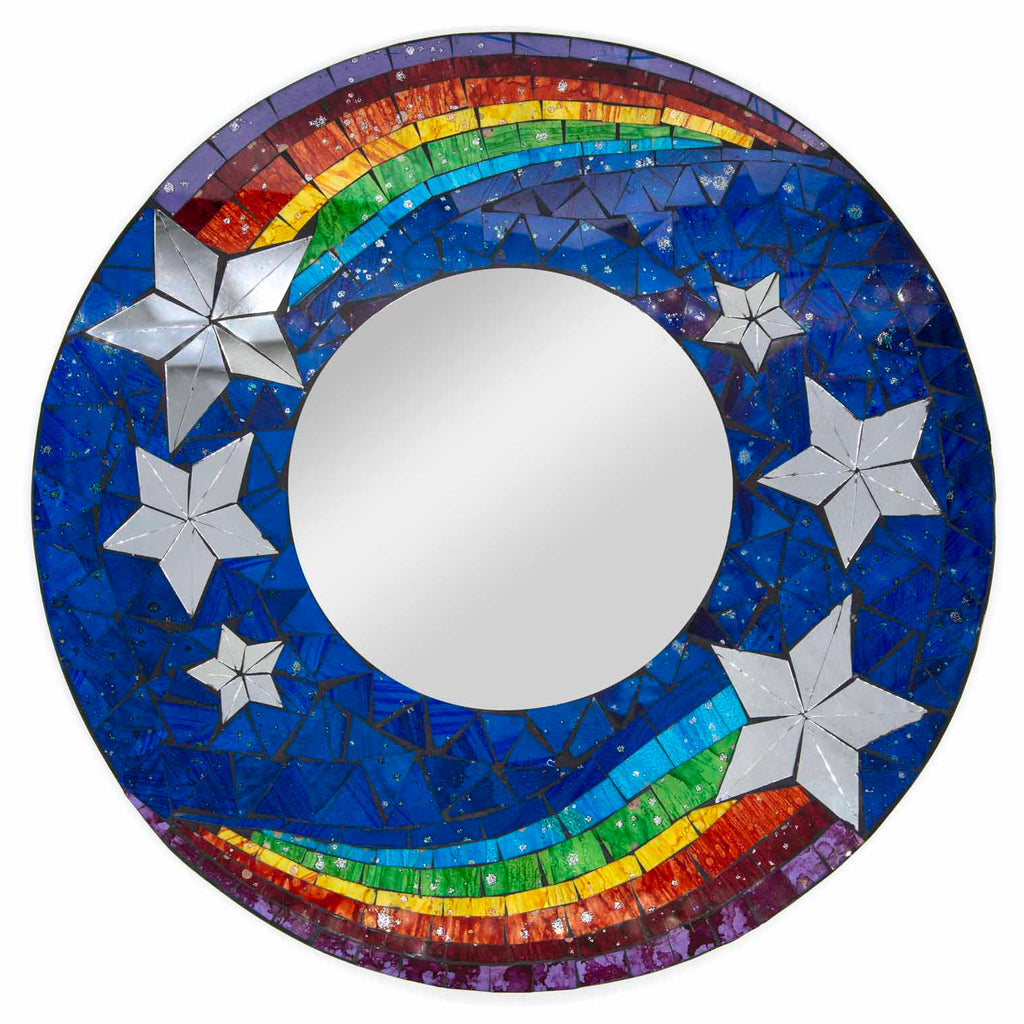 Rainbow and Stars Mirror-Home Décor-Siesta Crafts