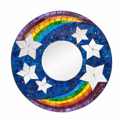 Small Rainbow and Stars Mirror-Home Décor-Siesta Crafts