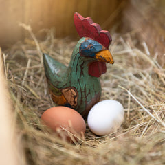 Small Rustic Chicken-Ornaments & Figurines-Siesta Crafts